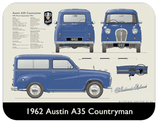 Austin A35 Countryman 1962 Place Mat, Medium